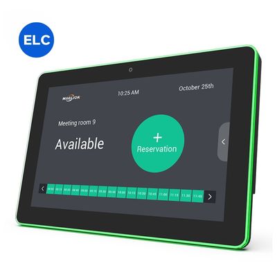 Android 11 タッチスクリーン デジタルサイン会室ディスプレイ タブレット NFC LEDライトバー