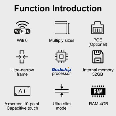 RK3576 デジタルファミリープラン Android 14 フリーソフトウェア 24 インチ 32 インチ デジタルインセルタッチスクリーン スマートカレンダー