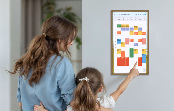 RK3576 デジタルファミリープラン Android 14 フリーソフトウェア 24 インチ 32 インチ デジタルインセルタッチスクリーン スマートカレンダー