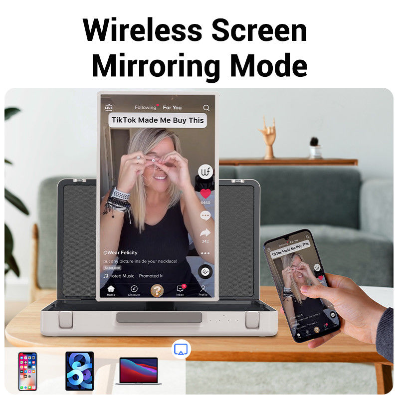 ELC パックゴー スーツケース スマートテレビ 27インチ ポータブル 4K HDタッチスクリーン スマートテレビ