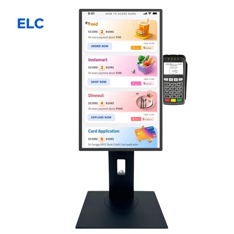 LEDメニューカウンターディスプレイ レストラン注文システム キャッシングレジスタ POS キャッシングマシン 請求機 インタラクティブスクリーン