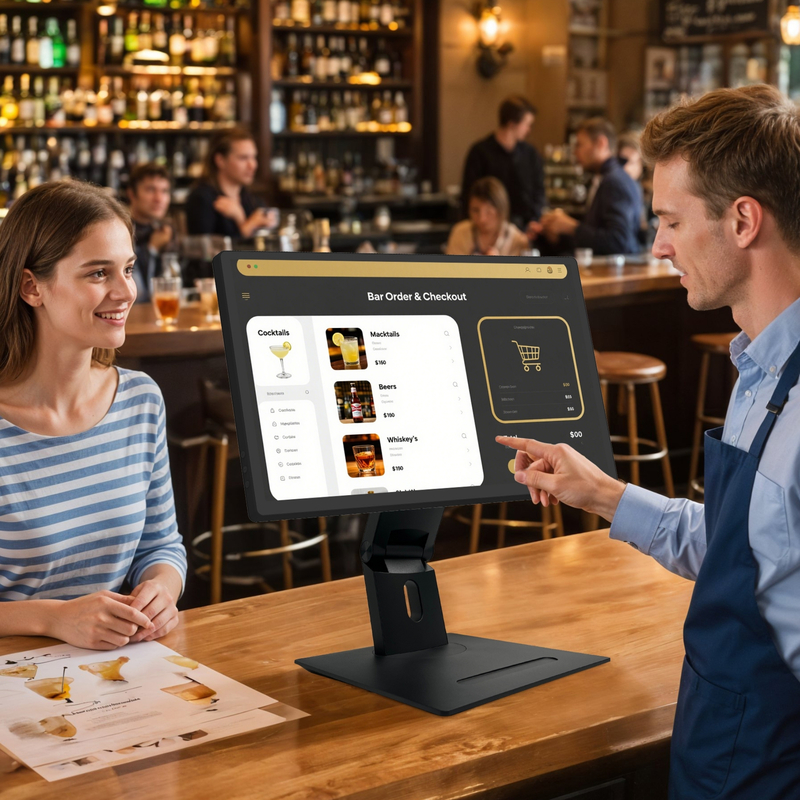 21.5' Android 14 タッチスクリーン タブレット レストラン POS キッチンディスプレイシステム WiFi6 RK3576 デジタルメニュースクリーン 食品サービス