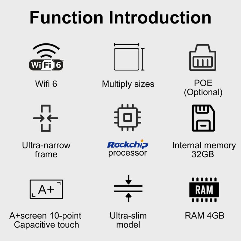 RK3576 デジタルファミリープラン Android 14 フリーソフトウェア 24 インチ 32 インチ デジタルインセルタッチスクリーン スマートカレンダー
