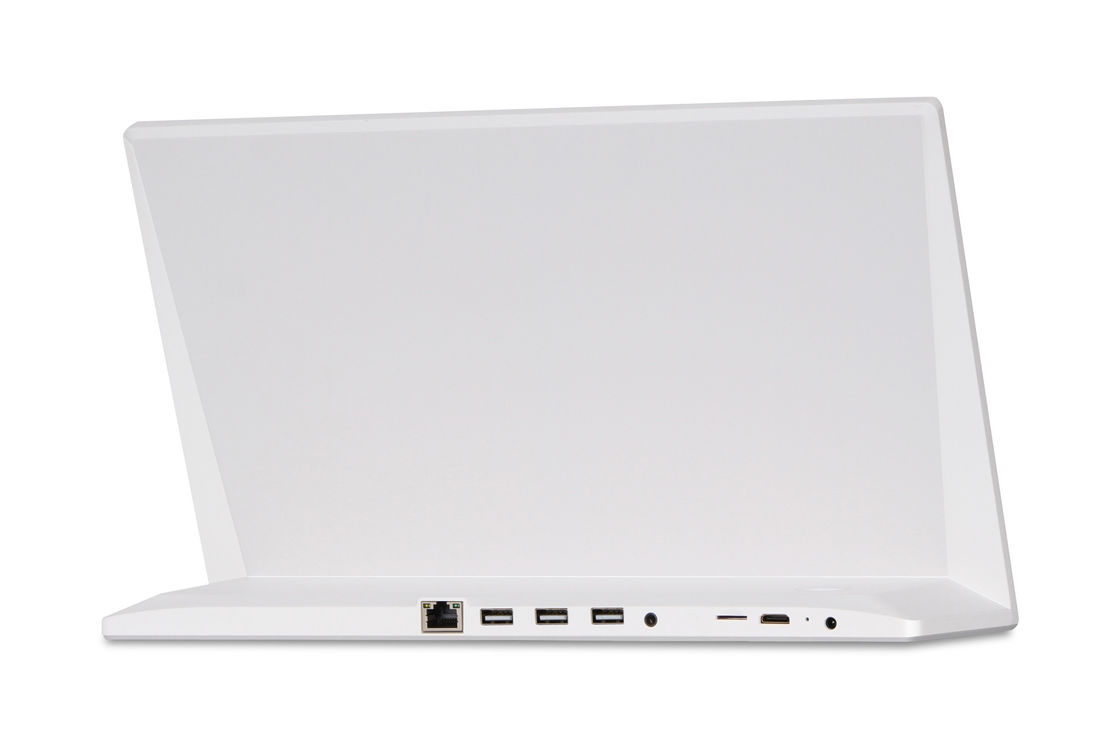 タッチ画面のPOE RJ45 NFCを発注するデスクトップの人間の特徴をもつタブレット銀行レストラン